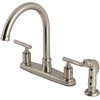 image:imageKingston Brass FB2135CML Manhattan 8 Centerset Kitchen Faucet Oil Rubbed BronzeBrushed Nickel