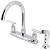 image:imageKingston Brass FB2135CML Manhattan 8 Centerset Kitchen Faucet Oil Rubbed BronzePolished Chrome