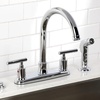 image:imageKingston Brass FB2135CML Manhattan 8 Centerset Kitchen Faucet Oil Rubbed BronzePolished Chrome