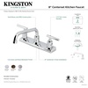 image:imageKingston Brass FB2135CML Manhattan 8 Centerset Kitchen Faucet Oil Rubbed BronzePolished Chrome