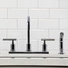 image:imageKingston Brass FB2135CML Manhattan 8 Centerset Kitchen Faucet Oil Rubbed BronzePolished Chrome