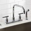 image:imageKingston Brass FB2135CML Manhattan 8 Centerset Kitchen Faucet Oil Rubbed BronzePolished Chrome
