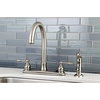 image:imageKingston Brass FB7798KLSP Knight 8Inch Centerset Kitchen Faucet with Sprayer Brushed NickelBrushed Nickel