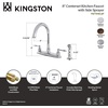image:imageKingston Brass FB7798KLSP Knight 8Inch Centerset Kitchen Faucet with Sprayer Brushed NickelBrushed Nickel