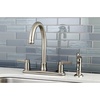 image:imageKingston Brass FB7798NDLSP NuvoFusion 8Inch Centerset Kitchen Faucet with Sprayer Brushed Nickel