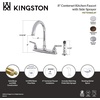 image:imageKingston Brass FB7798NMLSP Naples 8Inch Centerset Kitchen Faucet with Sprayer Brushed NickelOil Rubbed Bronze