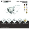 image:imageKingston Brass K139A7 Victorian Shower Head Brushed Brass 363 x 363 x 475Polished Chrome