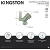 image:imageKingston Brass K179A8 Designer Trimscape Showerscape Handheld Shower Pin Wall Hook with Hose Outlet Brushed NickelBrushed Nickel
