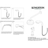 image:imageKingston Brass K206M2 6Inch Shower Arm with Round Flange in Polished BrassMatte Black