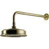 image:imageKingston Brass K324K23 Trimscape 8 Round Brass Shower Head with 17 Ceiling Mounted Shower Arm Antique BrassAntique Brass