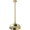 image:imageKingston Brass K324K23 Trimscape 8 Round Brass Shower Head with 17 Ceiling Mounted Shower Arm Antique BrassBrushed Brass