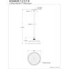 image:imageKingston Brass K324K23 Trimscape 8 Round Brass Shower Head with 17 Ceiling Mounted Shower Arm Antique BrassMatte Black