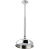 image:imageKingston Brass K324K23 Trimscape 8 Round Brass Shower Head with 17 Ceiling Mounted Shower Arm Antique BrassPolished Chrome