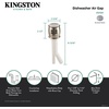 image:imageKingston Brass K511PB Heritage Dishwasher Air Gap Polished BrassBrushed Nickel