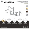 image:imageKingston Brass KB1751TXBS French Country set Kitchen Faucet with Brass Sprayer 858Inch Polished ChromeBrushed Nickel