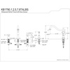 image:imageKingston Brass KB1790TALBS Tudor Widespread Kitchen Faucet Matte BlackMatte Black