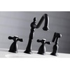image:imageKingston Brass KB1793AXBS Widespread Kitchen Faucet Antique BrassAntique Brass