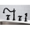 image:imageKingston Brass KB1793AXBS Widespread Kitchen Faucet Antique BrassBrushed Nickel