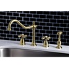 image:imageKingston Brass KB1793AXBS Widespread Kitchen Faucet Antique BrassBrushed Nickel