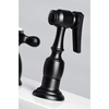 image:imageKingston Brass KB1793AXBS Widespread Kitchen Faucet Antique BrassMatte Black