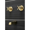 image:imageKingston Brass KB248AX Twin Handle Tub and Shower Faucet with Decor Cross Handle Satin Nickel5Inch Spout ReachPolished Brass