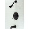 image:imageKingston Brass KB3633ACL American Classic SingleHandle Pressure Balanced Tub and Shower Faucet in Antique BrassMatte Black