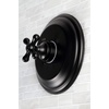 image:imageKingston Brass KB3637AX Restoration SingleHandle Pressure Balanced Tub and Shower Faucet in Brushed BrassMatte Black