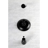 image:imageKingston Brass KB3637AX Restoration SingleHandle Pressure Balanced Tub and Shower Faucet in Brushed BrassMatte Black