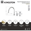 image:imageKingston Brass KB3811GLBS Georgian Kitchen Faucet with Brass Sprayer ChromeBrushed Nickel
