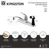 image:imageKingston Brass KB5730 Chatham Single Lever Handle Kitchen Faucet with Deck Sprayer 8Inch Polished ChromeWith Deck Sprayer