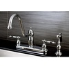 image:imageKingston Brass KB7118TLBS Templeton 8Inch Kitchen Faucet with Brass Sprayer Brushed NickelBrushed Nickel