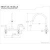 image:imageKingston Brass KB726ALLS Vintage 8Inch Centerset Kitchen Faucet Antique CopperAntique Copper