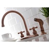 image:imageKingston Brass KB726AXSP Vintage 8Inch Centerset Kitchen Faucet Antique CopperAntique Copper