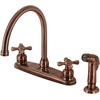 image:imageKingston Brass KB726AXSP Vintage 8Inch Centerset Kitchen Faucet Antique CopperAntique Copper