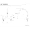 image:imageKingston Brass KB796LS Magellan Centerset Kitchen Faucet Antique CopperPolished Chrome