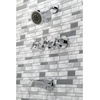 image:imageKingston Brass KBX8137DX Concord TripleHandle Tub and Shower Faucet in Brushed BrassBrushed Nickel