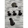 image:imageKingston Brass KBX8137DX Concord TripleHandle Tub and Shower Faucet in Brushed BrassMatte Black