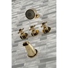 image:imageKingston Brass KBX8137DX Concord TripleHandle Tub and Shower Faucet in Brushed BrassPolished Brass