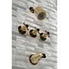 image:imageKingston Brass KBX8137DX Concord TripleHandle Tub and Shower Faucet in Brushed BrassPolished Brass