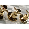 image:imageKingston Brass KBX8137DX Concord TripleHandle Tub and Shower Faucet in Brushed BrassPolished Brass