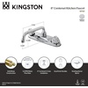 image:imageKingston Brass KF101 Americana 8Inch Brass Tubular Spout Kitchen Faucet Twin Metal Handles Polished ChromePolished Chrome