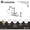 image:imageKingston Brass KS1238WLLBS Mono Deck Mount Kitchen Faucet with Brass Sprayer 812 in Spout Reach Brushed NickelBrushed Nickel