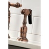 image:imageKingston Brass KS127ALBSAC Heritage Bridge Kitchen Faucet Antique Copper 1388 x 856 x 1313Antique Copper