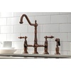 image:imageKingston Brass KS127ALBSAC Heritage Bridge Kitchen Faucet Antique Copper 1388 x 856 x 1313Antique Copper
