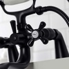 image:imageKingston Brass KS227MB Kingston Deck Mount Clawfoot Tub Faucet with Hand Shower Matte Black