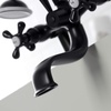 image:imageKingston Brass KS227MB Kingston Deck Mount Clawfoot Tub Faucet with Hand Shower Matte Black