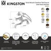 image:imageKingston Brass KS227MB Kingston Deck Mount Clawfoot Tub Faucet with Hand Shower Matte Black