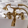 image:imageKingston Brass KS267SN Kingston Clawfoot Tub Faucet with Hand Shower Brushed NickelBrushed Brass
