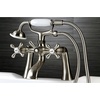 image:imageKingston Brass KS268PB Kingston Clawfoot Tub Faucet with Hand Shower Polished BrassBrushed Nickel