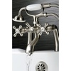 image:imageKingston Brass KS268PB Kingston Clawfoot Tub Faucet with Hand Shower Polished BrassBrushed Nickel